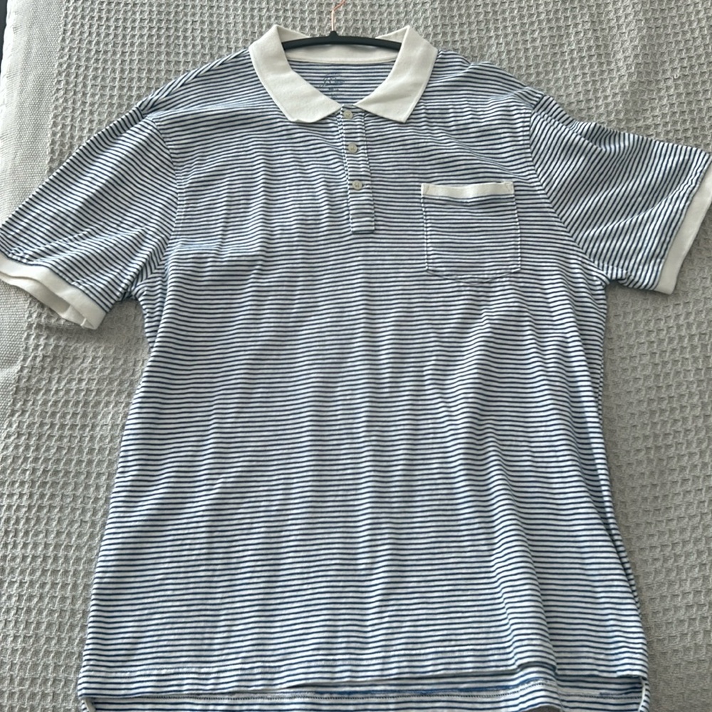 J Crew 3 button striped Polo